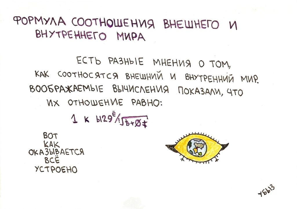 Нарисованные размышления, Формула соотношения внешнего и внутреннего мира — discours.io