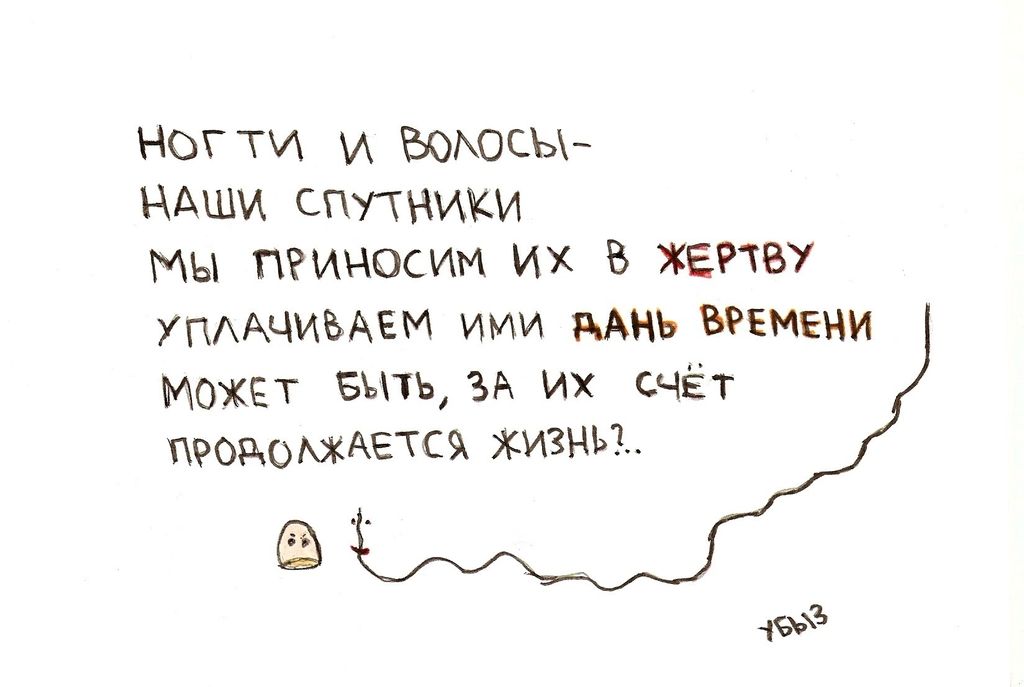 Нарисованные размышления, Ногти и волосы — discours.io