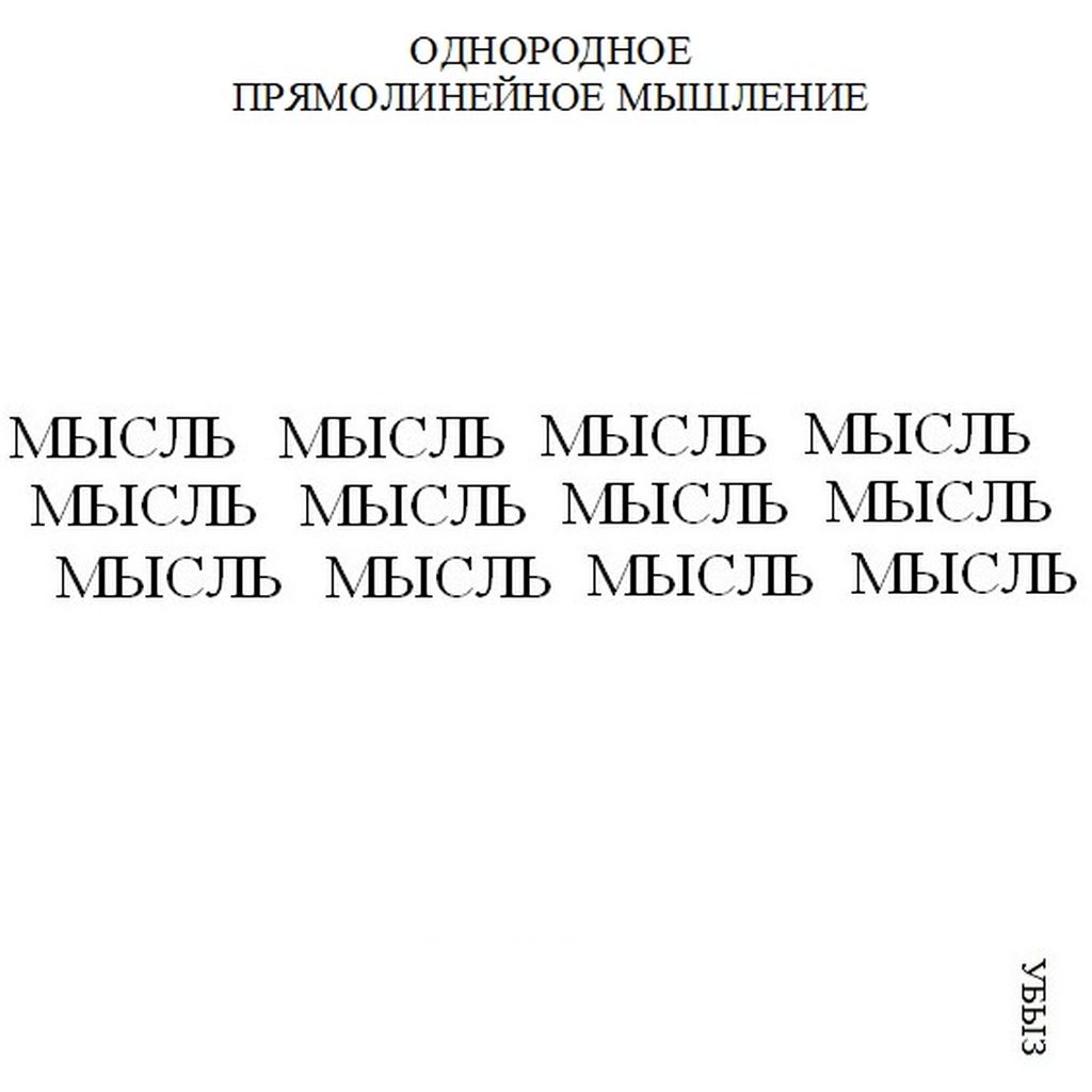Формы мышления, Однородное прямолинейное мышление — discours.io