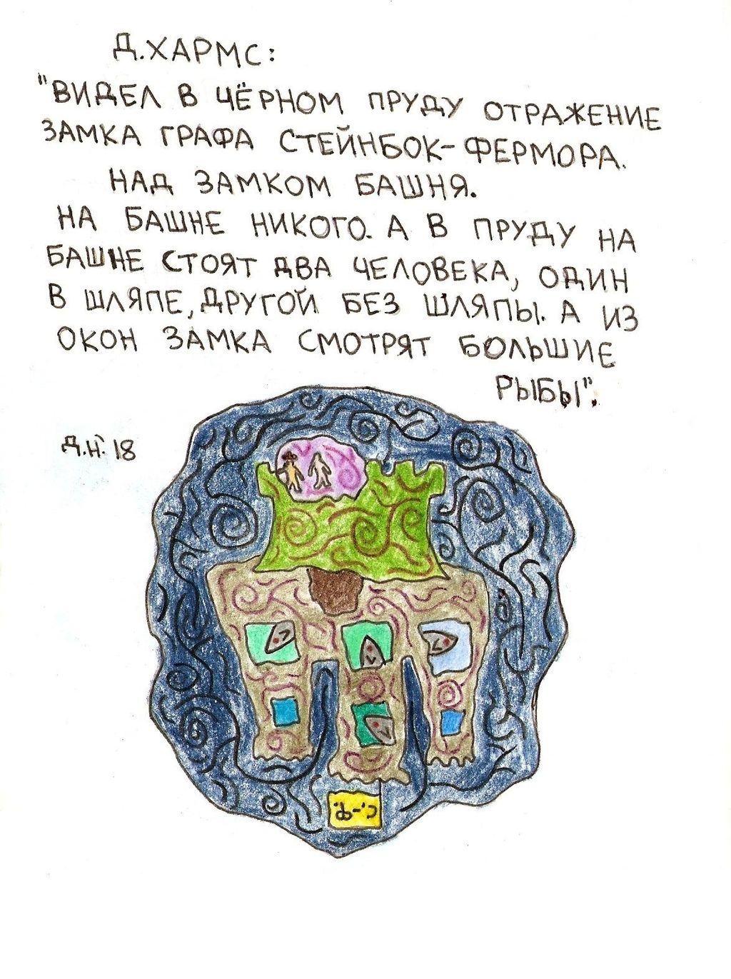 Рисунки к текстам обэриутов, Отражение замка — discours.io