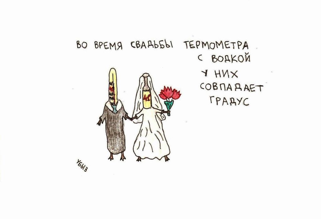 Во время, Во время свадьбы термометра с водкой у них совпадает градус — discours.io