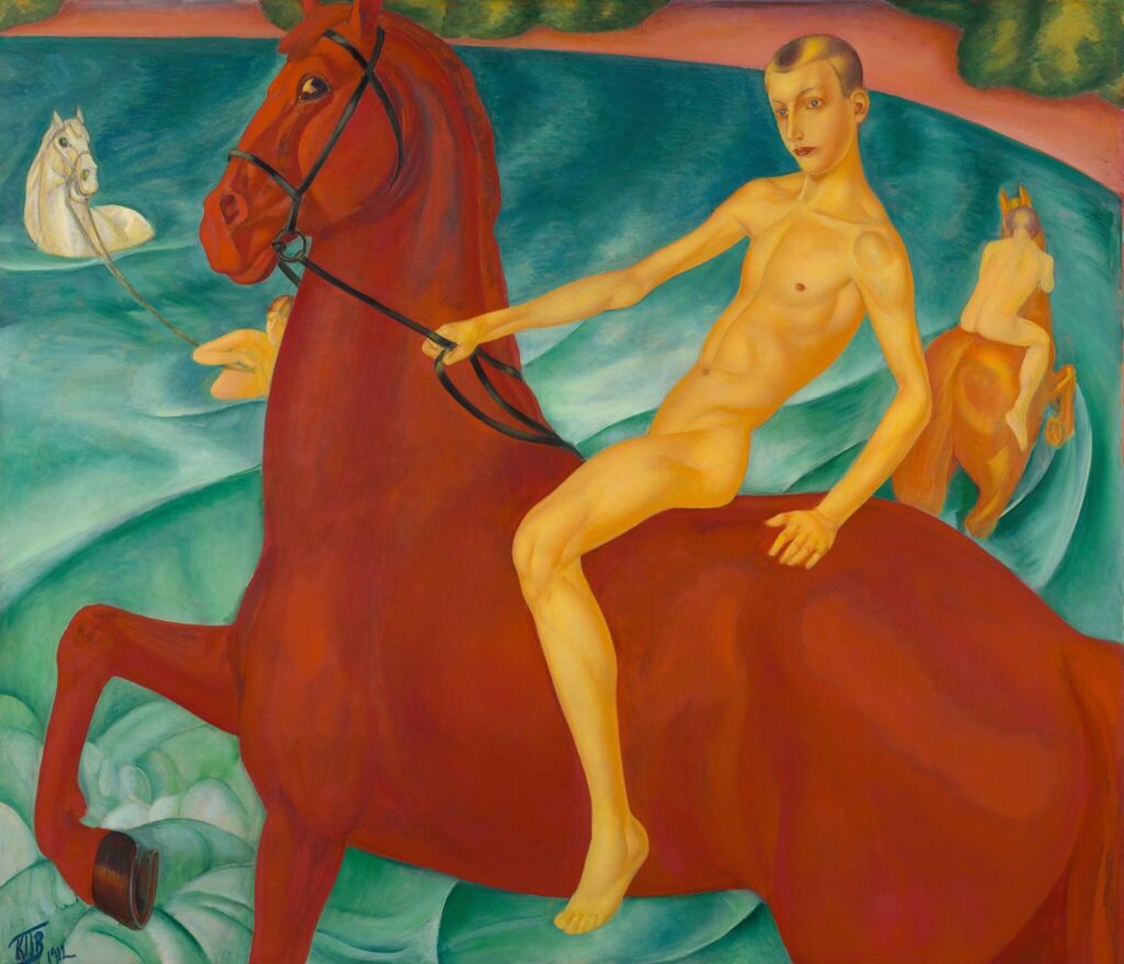«Купание красного коня» Кузьма Сергеевич Петров-Водкин (1912)