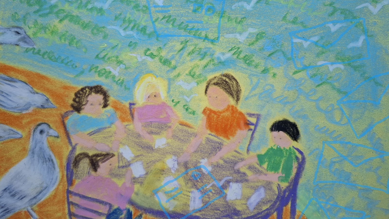 «Многие из тех, кто к нам приходит, говорят, что письма помогают им справляться с тревожностью. А ещё письма — это коммьюнити, внутри которого проще справляться с нашей реальностью» / Иллюстрации: Анастасия Вотинова «Многие из тех, кто к нам приходит, говорят, что письма помогают им справляться с тревожностью. А ещё письма — это коммьюнити, внутри которого проще справляться с нашей реальностью» / Иллюстрации: Анастасия Вотинова