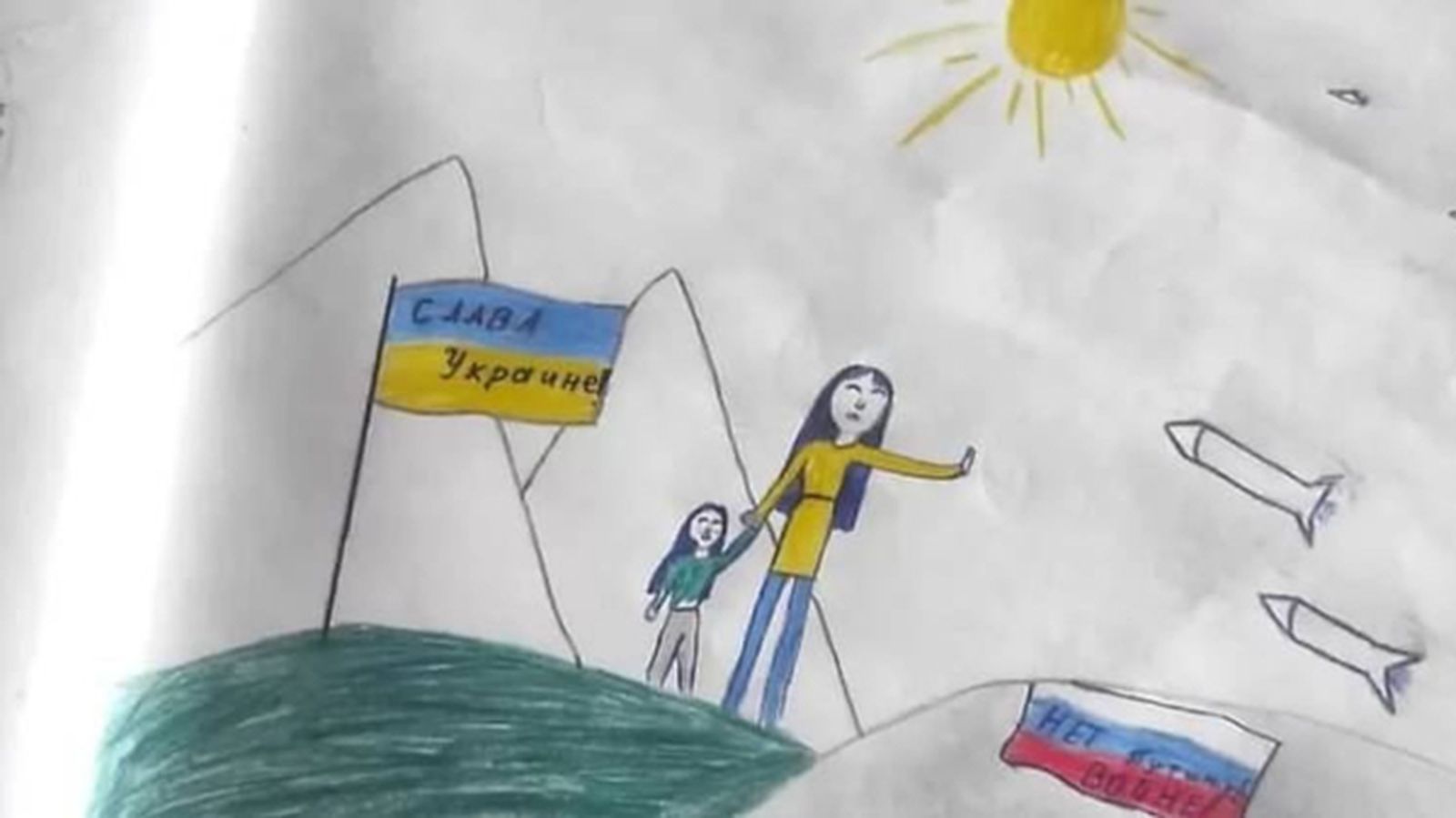 Рисунок шестиклассницы Маши Москалевой, с которого началось преследование её отца / Источник Рисунок шестиклассницы Маши Москалевой, с которого началось преследование её отца / Источник
