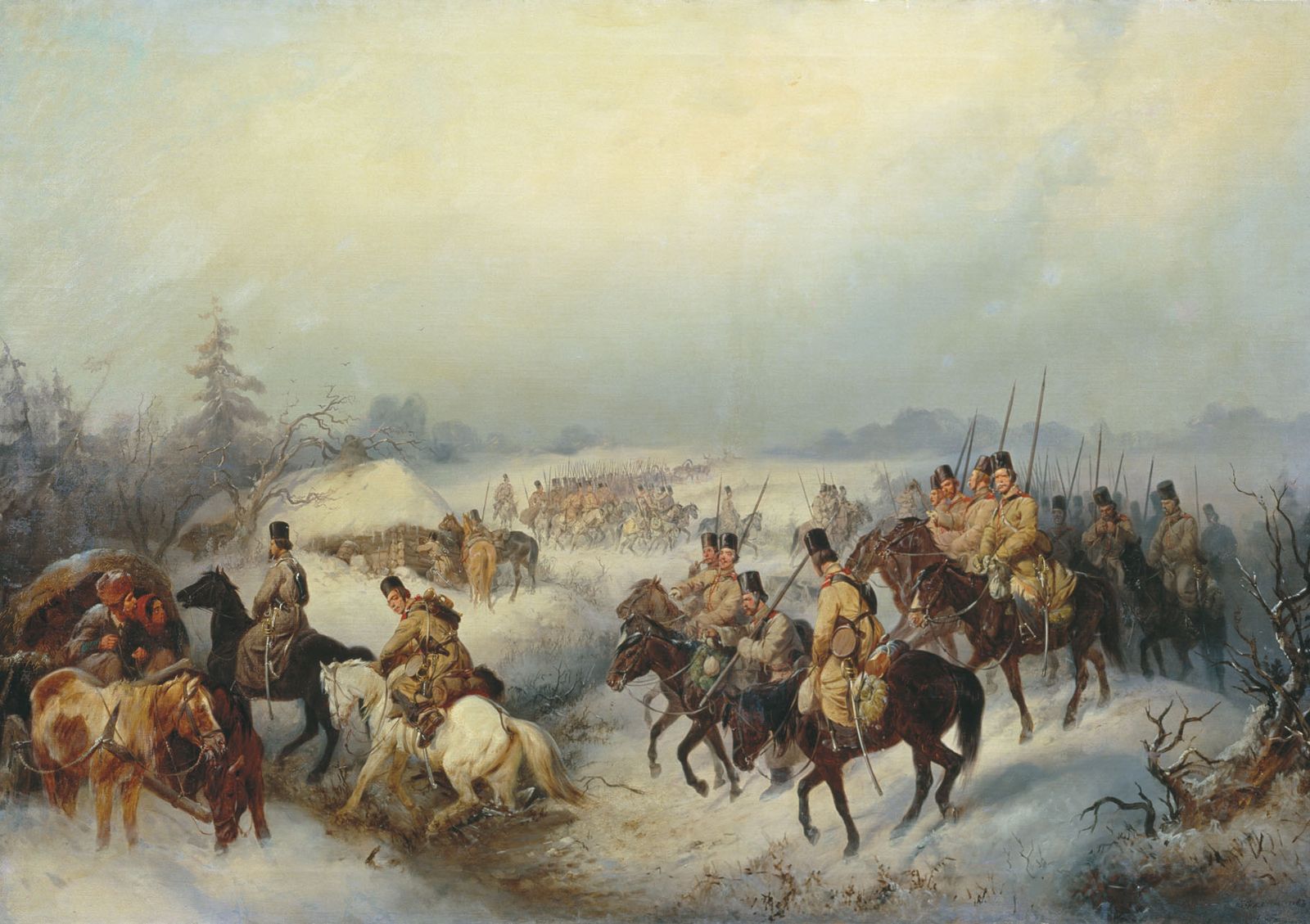 «Казаки на марше» / Художник: К. Н. Филиппов, 1851. «Казаки на марше» / Художник: К. Н. Филиппов, 1851.