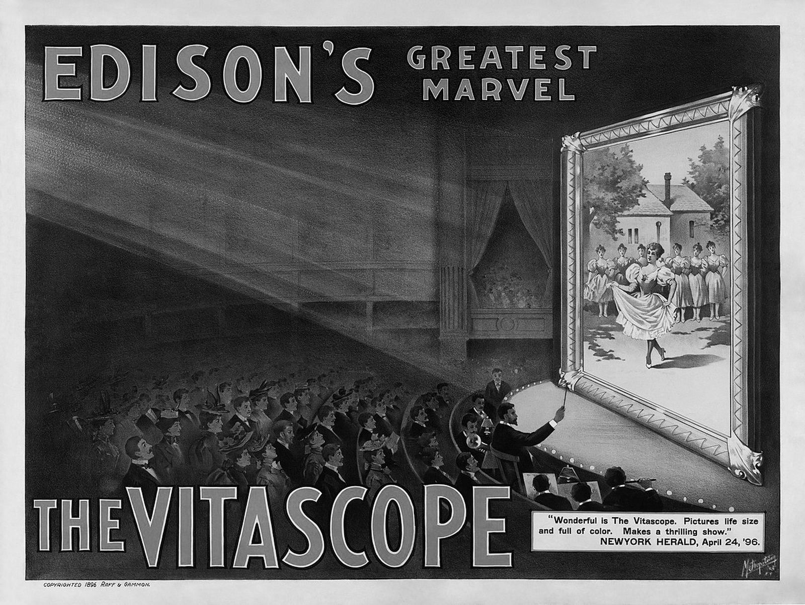 Витаскоп (англ. Vitascope) — один из ранних прототипов кинопроекторов, при помощи которого можно было проецировать плёнку на экран при помощи электрической лампы. Авторство Эдисона было дано разработке в 1895 году с согласия настоящих разработчиков — Витаскоп (англ. Vitascope) — один из ранних прототипов кинопроекторов, при помощи которого можно было проецировать плёнку на экран при помощи электрической лампы. Авторство Эдисона было дано разработке в 1895 году с согласия настоящих разработчиков —