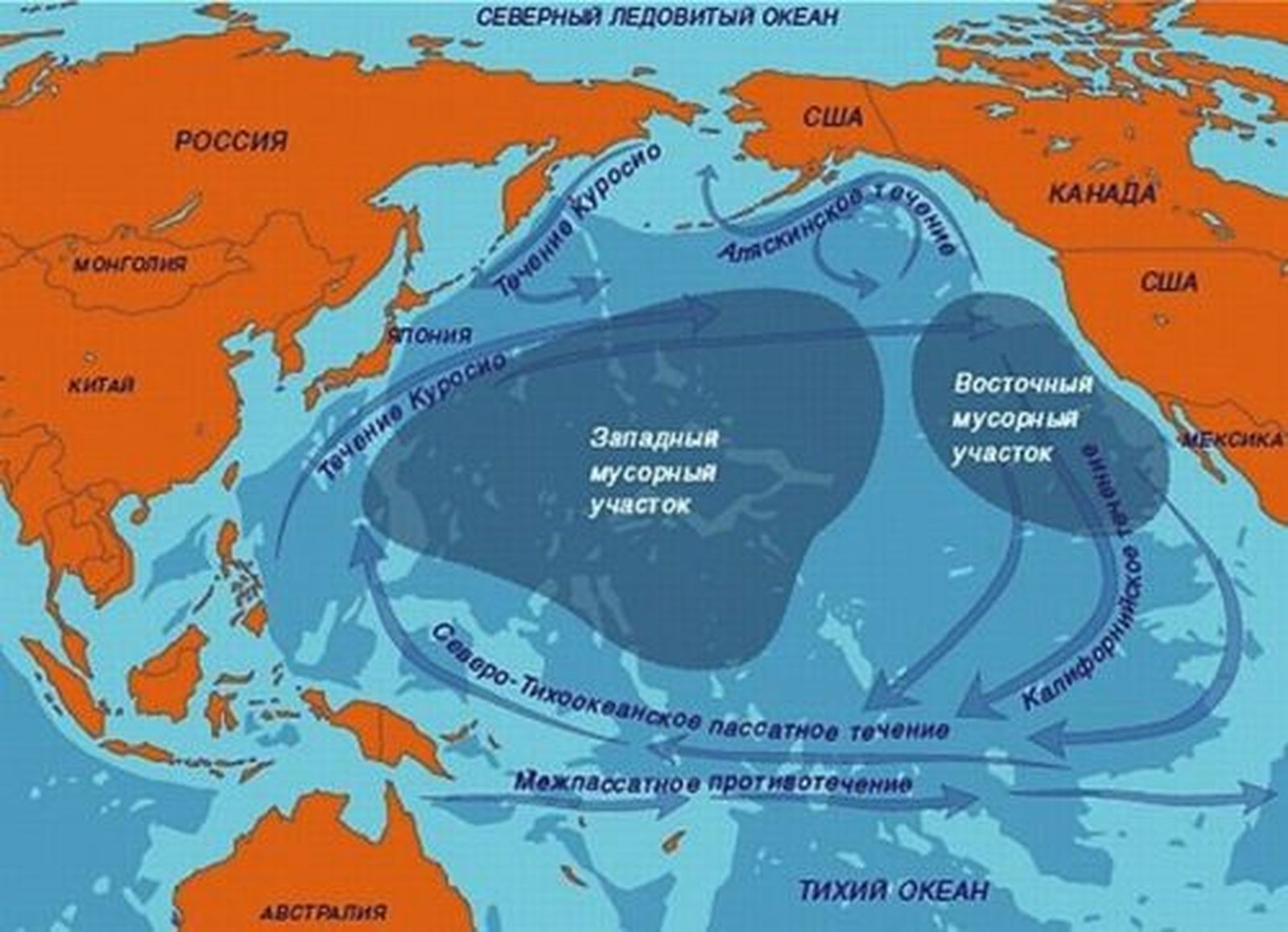 Расположение самой крупной свалки в мире Gyre — её называют величайшей свалкой планеты Расположение самой крупной свалки в мире Gyre — её называют величайшей свалкой планеты
