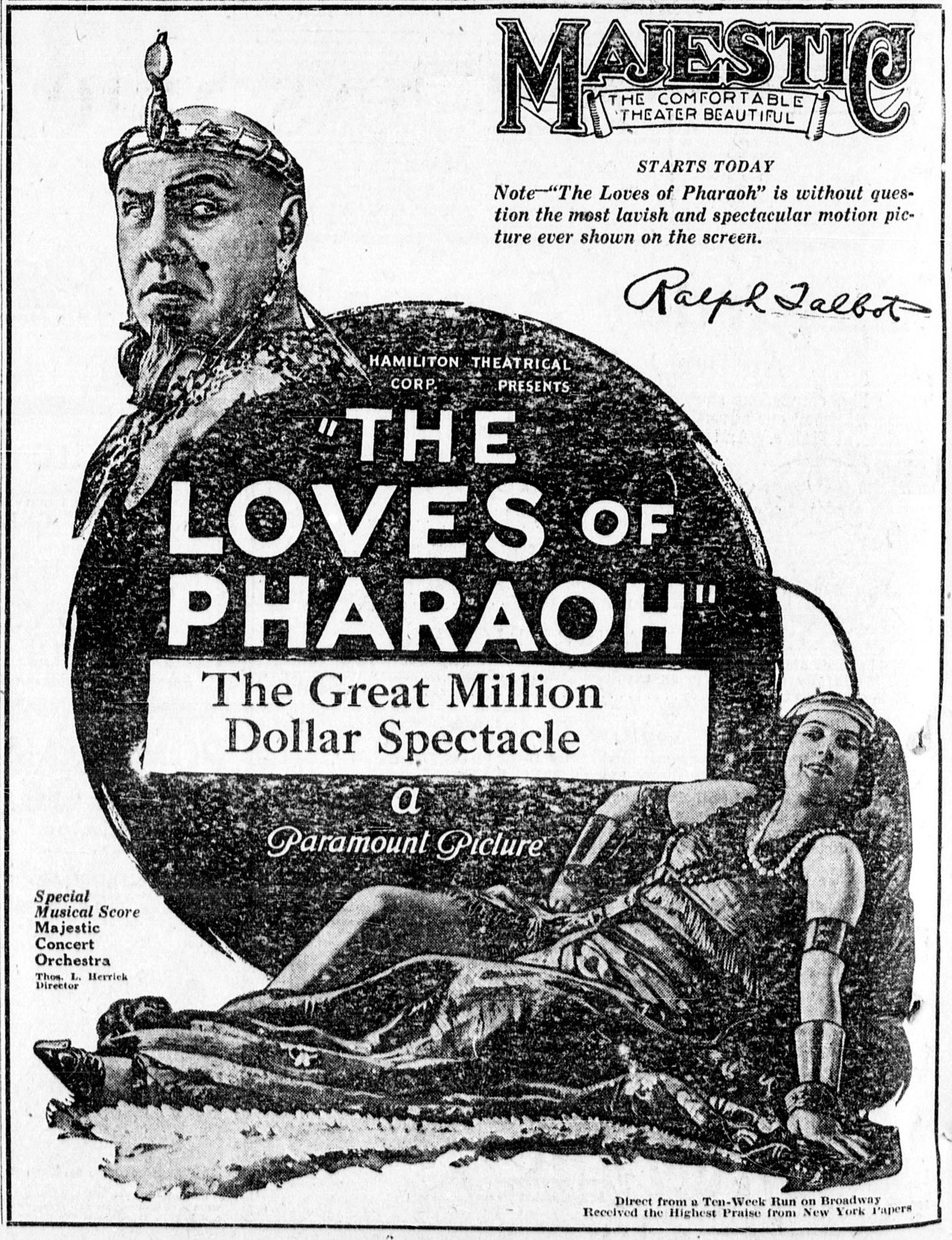 «Жена фараона» (нем. Das Weib des Pharao) — немой исторический немецкий фильм режиссёра Эрнста Любича, вышедший на экраны в 1922 году. Лента была последней работой Любича перед его эмиграцией в США в 1923 году.