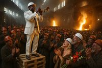 Архетипы памяти. Проект о жизни в СССР глазами искусственного интеллекта, Шефский концерт — миниатюра