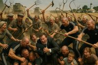 Архетипы памяти. Проект о жизни в СССР глазами искусственного интеллекта, Битва за урожай — миниатюра
