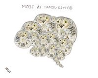 Композиции из геометрических галок, Мозг из галок-кругов — миниатюра