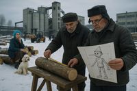 Архетипы памяти. Проект о жизни в СССР глазами искусственного интеллекта, Мальвина заказала мужикам на заводе нового Буратино — миниатюра