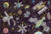 Музыкальные картинки, Музыка в космосе (Клавиши на солнечных батареях) — миниатюра Музыкальные картинки, Музыка в космосе (Клавиши на солнечных батареях) — миниатюра
