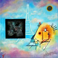 JazzArt: импровизации на темы великих. Попробуйте угадать художника, не читая названий, Разговор Каземира Малевича с Василием Кандинским на фоне Эйфелевой башни — миниатюра