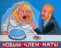 «Женщина, вы донос писать будете?». Карикатуры на каждый день от плакатистки Лизы Бенк, Новый член НАТЫ — миниатюра