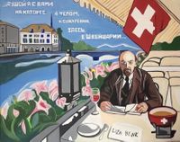 «Женщина, вы донос писать будете?». Карикатуры на каждый день от плакатистки Лизы Бенк, Ленин в Швейцарии — миниатюра