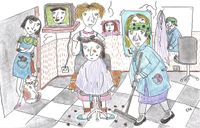 Екины рисунки, В парикмахерской — миниатюра