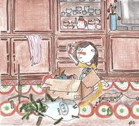 Екины рисунки, Искусственная елка — миниатюра