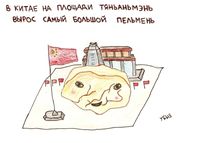 Необычайные происшествия, В Китае на площадь Тяньаньмэнь вырос самый большой пельмень — миниатюра