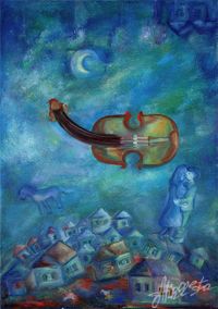 JazzArt: импровизации на темы великих. Попробуйте угадать художника, не читая названий, Скрипка Марка Шагала — миниатюра