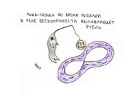 Во время, Рыба-удочка во время рыбалки в реке бесконечности вылавливает рубль — миниатюра