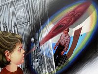 Соцреализм и страхи: выставка сюрреалистических работ, сплетающих архетипы детских воспоминаний, Паника — миниатюра