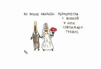 Во время, Во время свадьбы термометра с водкой у них совпадает градус — миниатюра