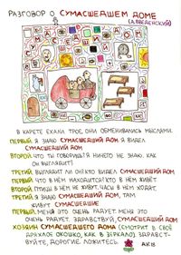 Рисунки к текстам обэриутов, Разговор о сумасшедшем доме — миниатюра