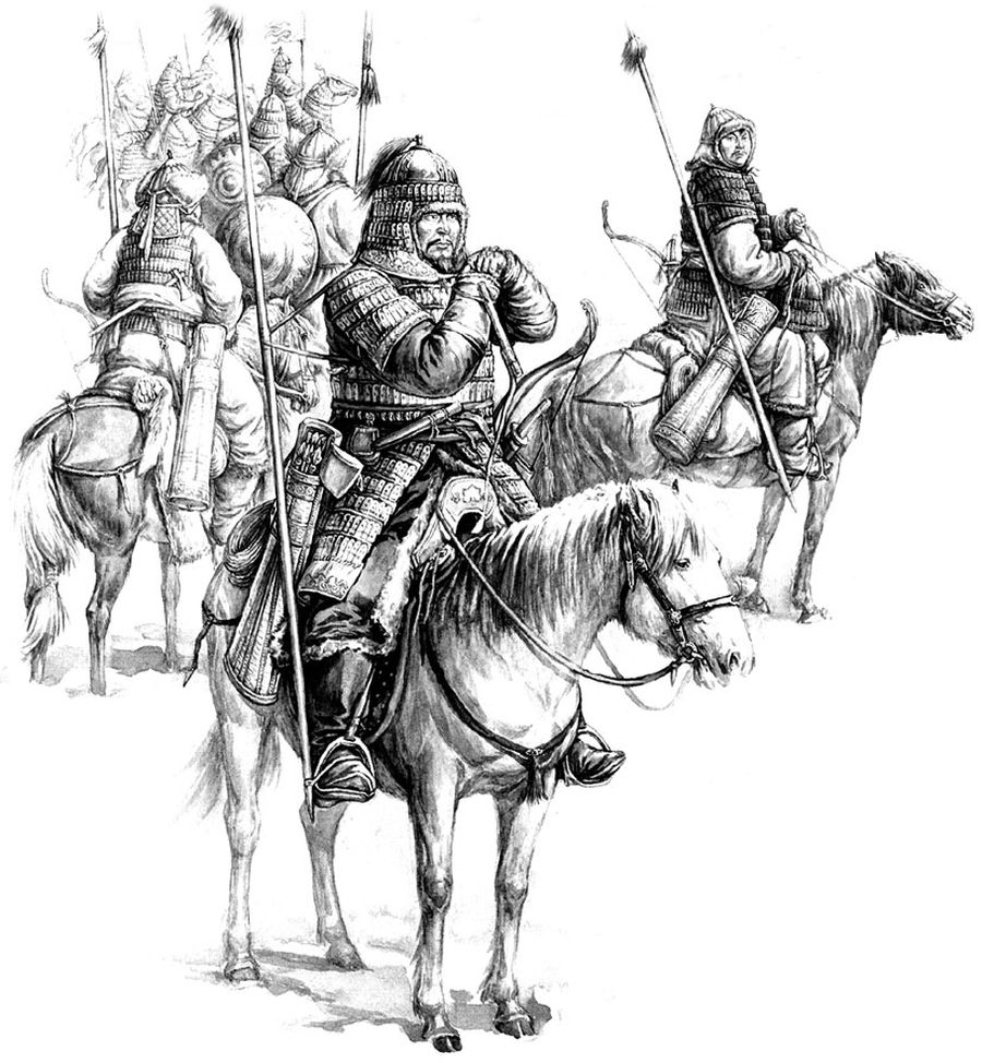 Монгольские воины Батыя