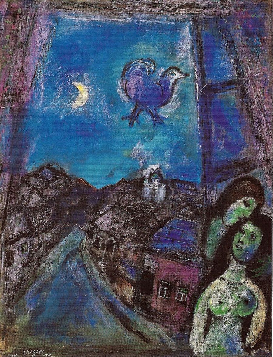 Marc Chagall. Evening at the Window. 1950