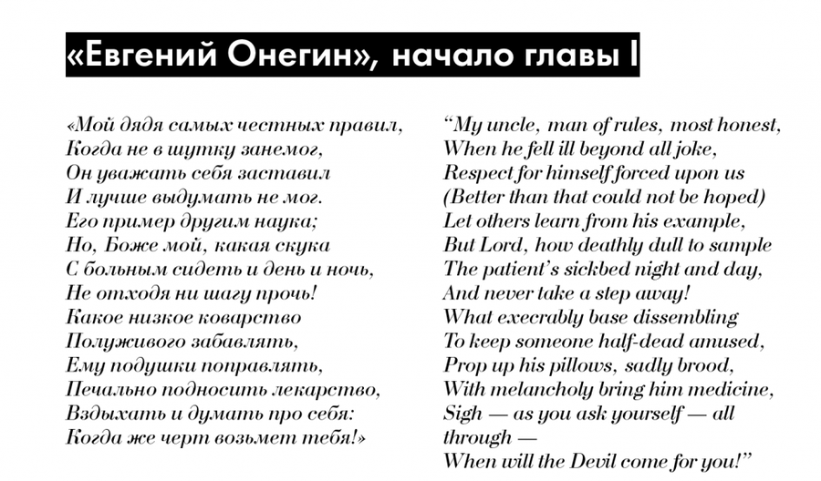 «Если англоязычный читатель почувствует Пушкина, будет лучше и ему, и миру»