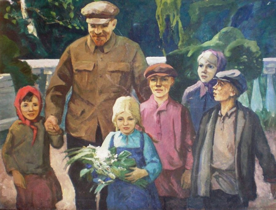 Сюжет «Ленин с детьми», типичный для советского соцреализма (Г.А.Тарасова, 1926). Так социалисты видят взаимоотношения государства и граждан: воспитатель и дети. Сюжет «Ленин с детьми», типичный для советского соцреализма (Г.А.Тарасова, 1926). Так социалисты видят взаимоотношения государства и граждан: воспитатель и дети.
