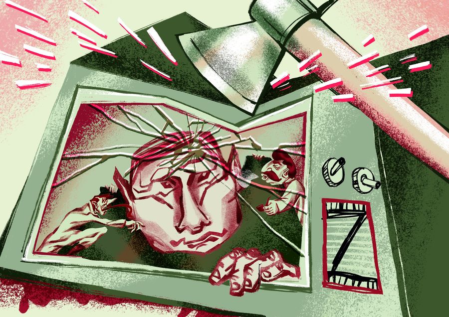 Заглавную иллюстрацию к статье нарисовала Юлия Литвин / Что каждый может сделать, чтобы остановить войну? Советы экспертов — философа, политолога, психиатра и правозащитника — Discours.io