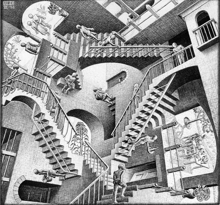 Maurits Escher — Relativity (1953) Maurits Escher — Relativity (1953)