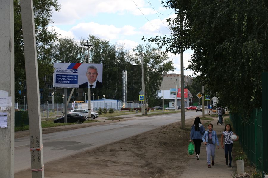 На улицах пензенского городка Нижний Ломов.