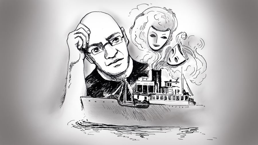 Портрет Влада Ляховецкого для интервью Дискурсу о театре в изгнании / Ксения Астахова / «Русскую культуру надо вырезать и пересадить». Режиссер Влад Ляховецкий о бездомном искусстве и альтернативной России — Discours.io