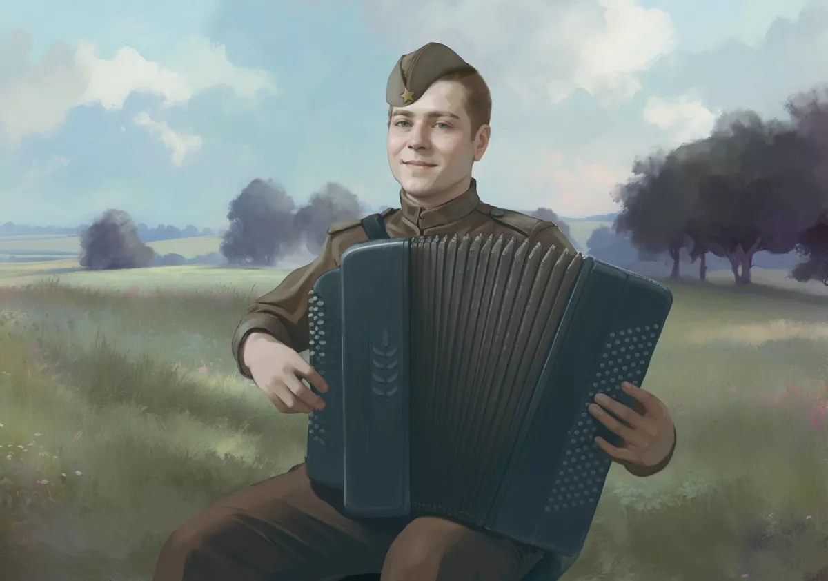 «Герой Твардовского — простой русский солдат, харизматичный и остроумный, героический и лишенный какого-либо притворства, дерзкий и скромный, храбрый и не скрывающий собственных слабостей, необразованный и наделенный природной мудростью» / Иллюстрация: <a href="https://www.instagram.com/21beart">Дарья Бирюкова</a>