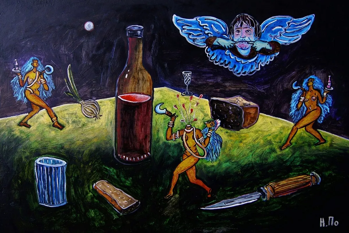 Все картины, иллюстрирующие повесть, — работы Никиты Позднякова