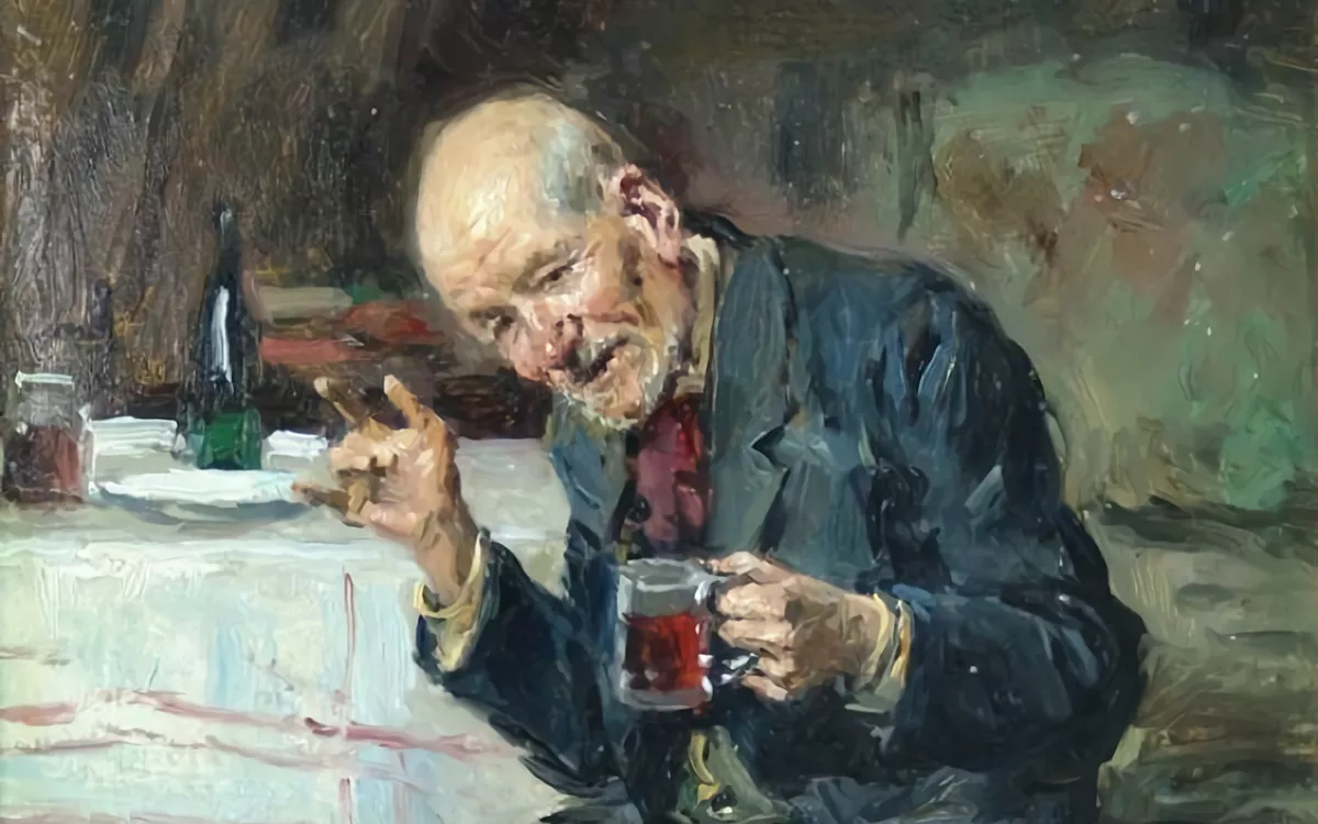 Владимир Маковский. Пьяница (1906, фрагмет)