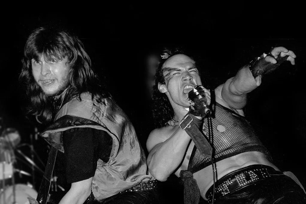 Группа «Тяжелый день», концерт групп рок-лаборатории в Олимпийской деревне, 1988/ Фото: Михаил Грушин