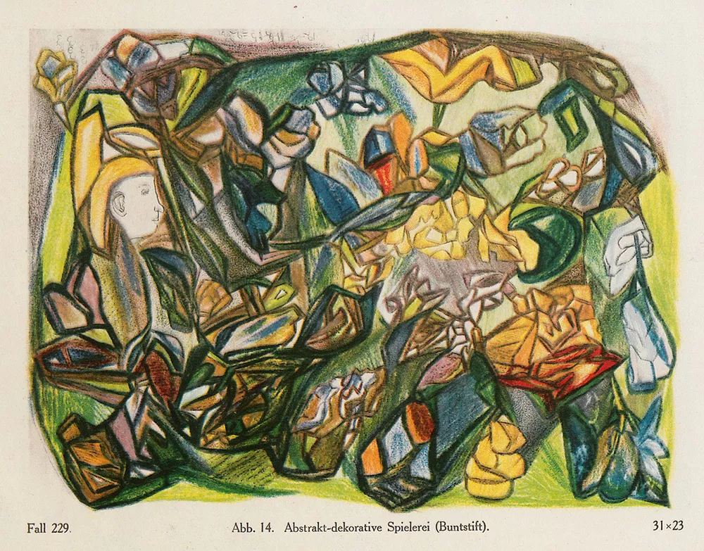 «Абстрактно-декоративная игра», карандаш / Из коллекции  «творчества душевнобольных» психиатра Ханса Принцхорна