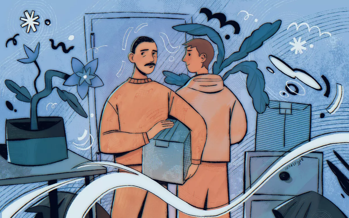 «Когда мы познакомились, меня совершенно не интересовало его прошлое и ни разу не возникло искушения заглянуть в тот дневник, который он вёл с методичностью бухгалтера — странное, архаичное для тридцатилетнего парня занятие. Макс, конечно же, время от времени делился подробностями из своей жизни, но я всегда пропускал мимо ушей — зачем мне знать, что у него в бэкграунде? Я предпочитаю жить в настоящем». / Иллюстрации: <a href="https://www.behance.net/alicetrijjet">alicetrijjet</a>