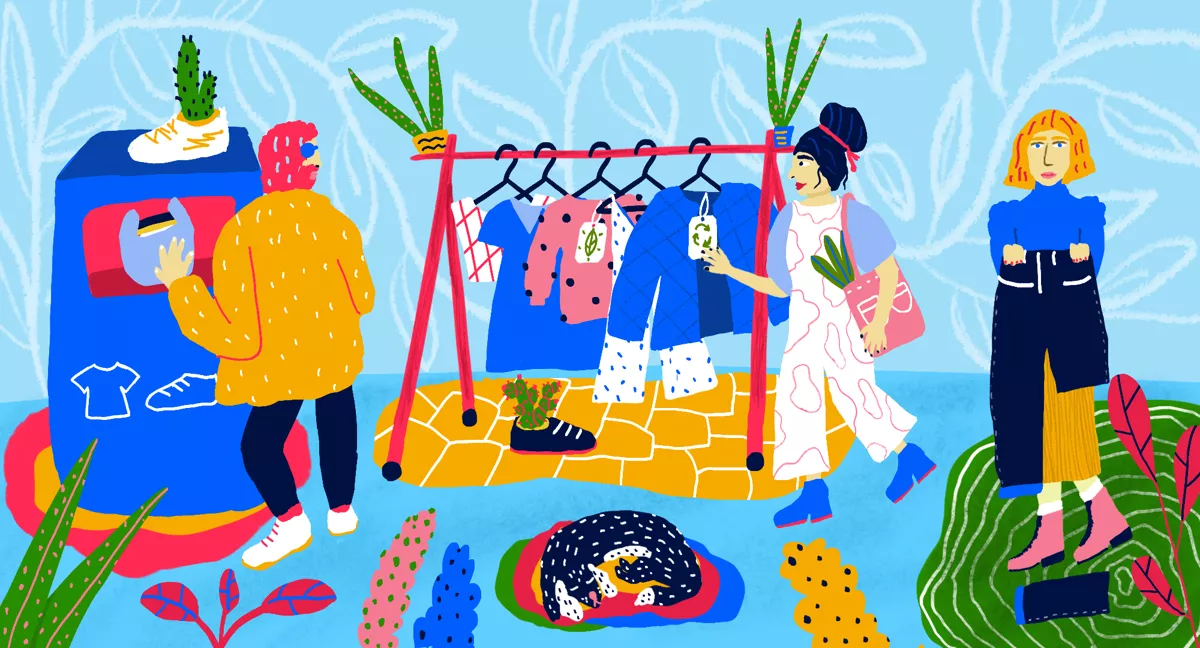 За иллюстрацию к статье об экологичных способах обращаться с одеждой благодарим <a href="https://www.instagram.com/iruksson">Ирину Павлову</a>