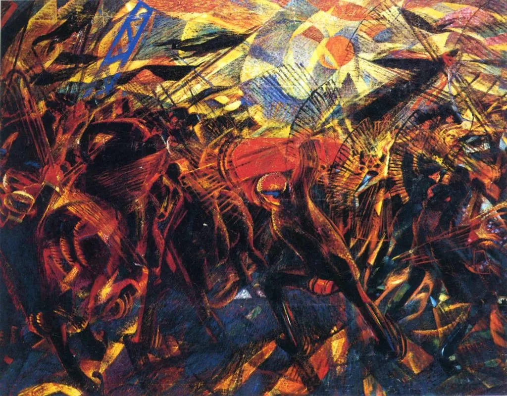 Карло Карра. Похороны анархиста Галли