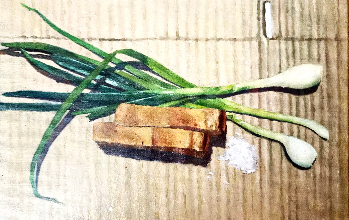 Синестетические натюрморты советского быта: газетный кулек с семечками, копченая мойва, беломор и алюминиевый ковшик