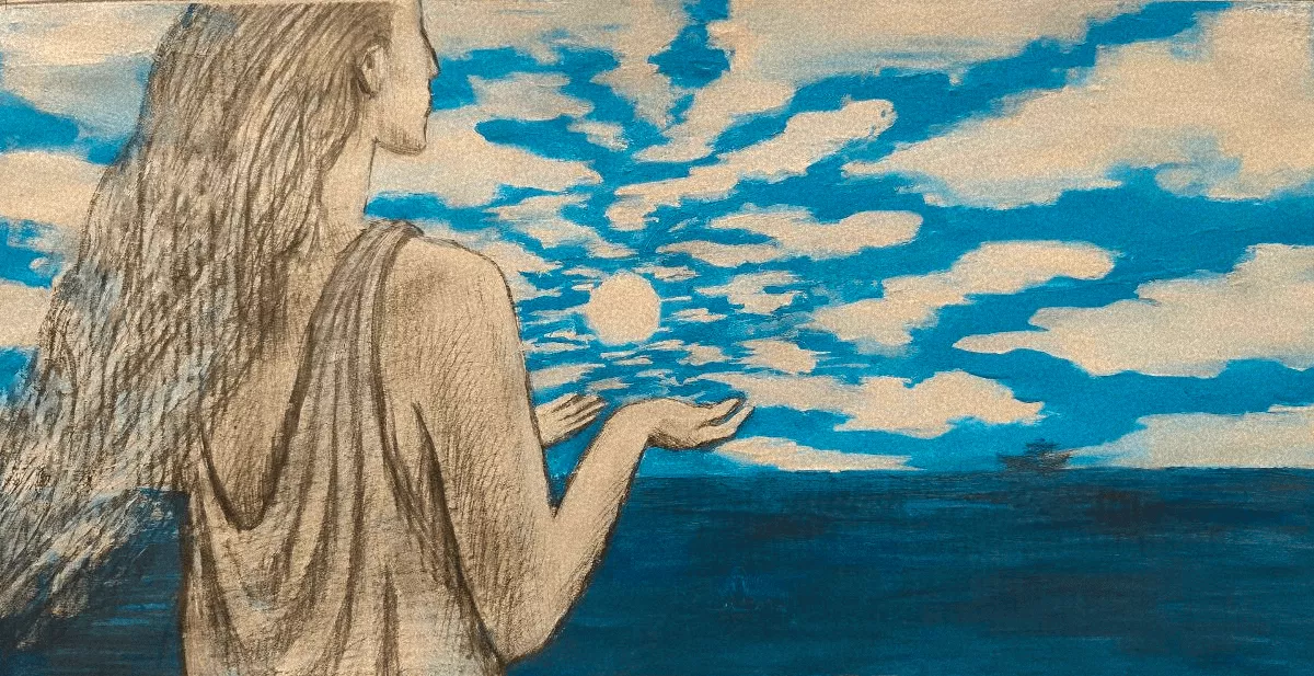 Цикл стихотворений проиллюстрировала Ольга Ларина