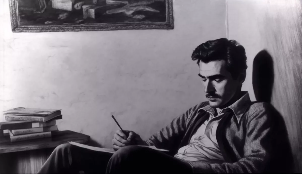 «В прокуренной насквозь хате, пропитанной русской хтонью, рождается светлое завтра в стихах, сочинённых сегодня». / Иллюстрация: MidJournеу