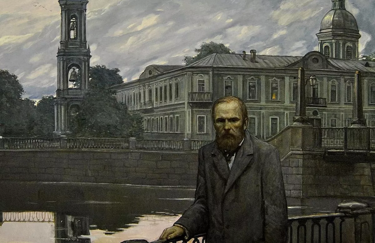 «Фёдор Михайлович Достоевский. Белая ночь». Художник — Илья Глазунов, фрагмент картины (1983)