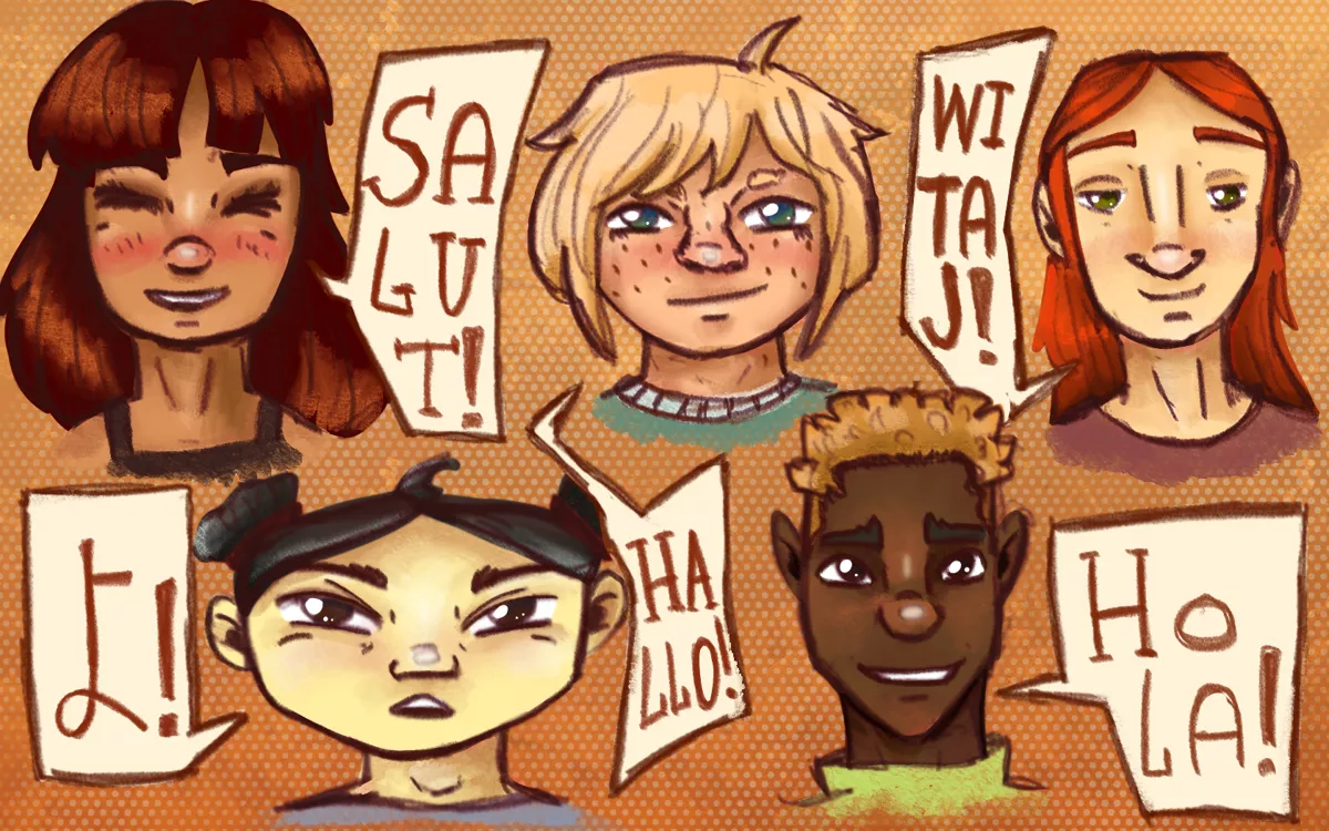 «Как ни считай, языков на планете множество. Лингвист, склонный объединять диалекты, насчитает их порядка 4000. С противоположной склонностью — вдвое больше» / Иллюстрация: <a href="https://instagram.com/filidium_illustration?igshid=NzZlODBkYWE4Ng==">Чубкова Анна</a>