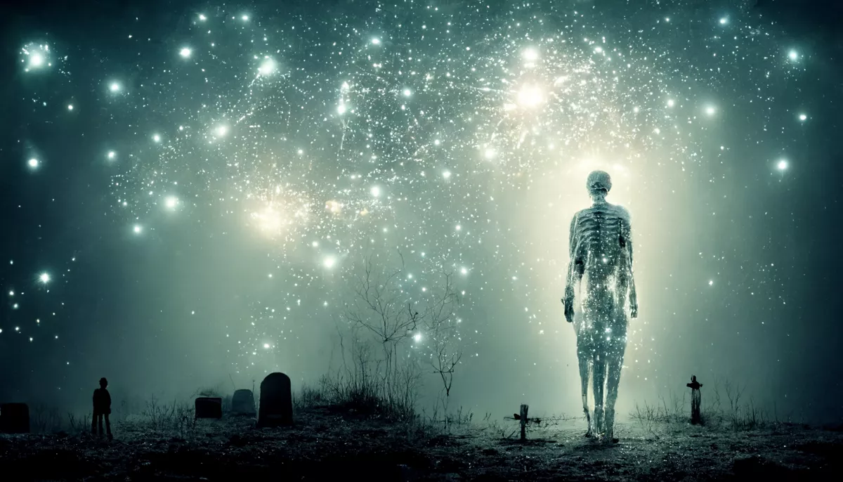 Иллюстрацию для статьи о прогрессивных погребальных ритуалах создала нейросеть MidJourney